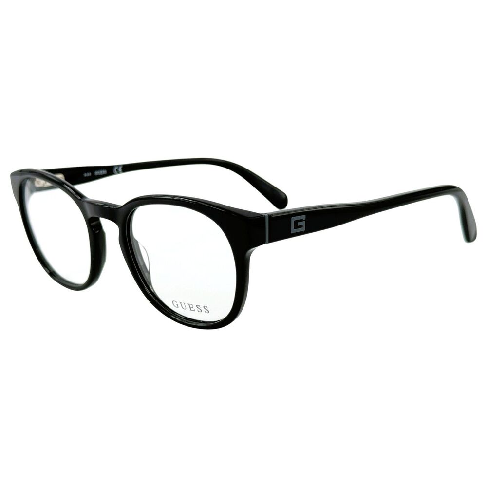 Guess GU1907 Mens Plastic Eyeglass Frame 001 Shiny Black 49-20 Spring Hinges